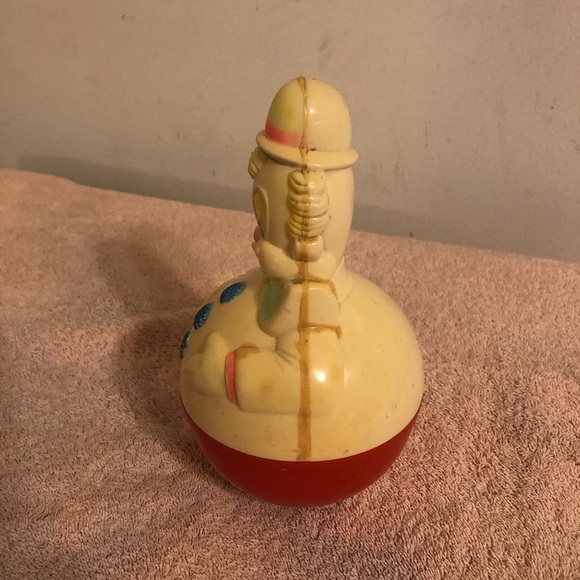 Vintage 1977 Sanitoy Inc Roly Poly Chime Jingle Clown - Picture 3 of 6